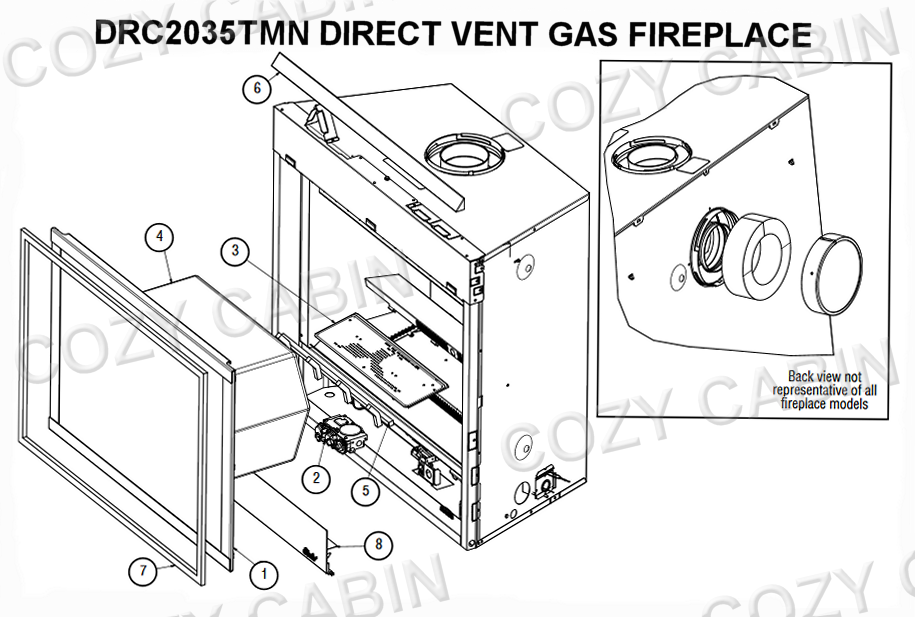 DIRECT VENT GAS FIREPLACE (DRC2035TMN) #DRC2035TMN